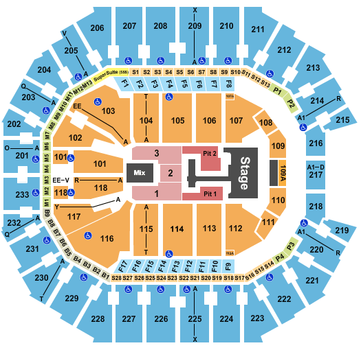 Spectrum Center Teddy Swims Seating Chart